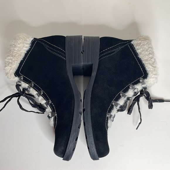 Earth Origins Rada Women's suede Faux Fur Lined Lace-Up alpine Booties size 11 - Picture 3 of 9